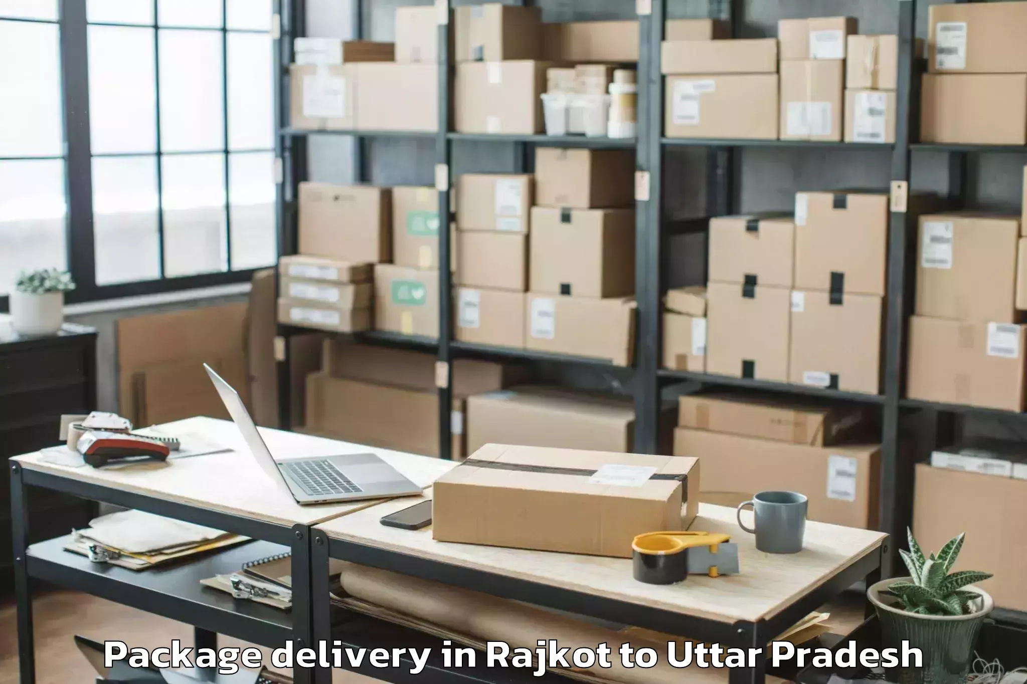 Book Rajkot to Santosh University Ghaziabad Package Delivery Online